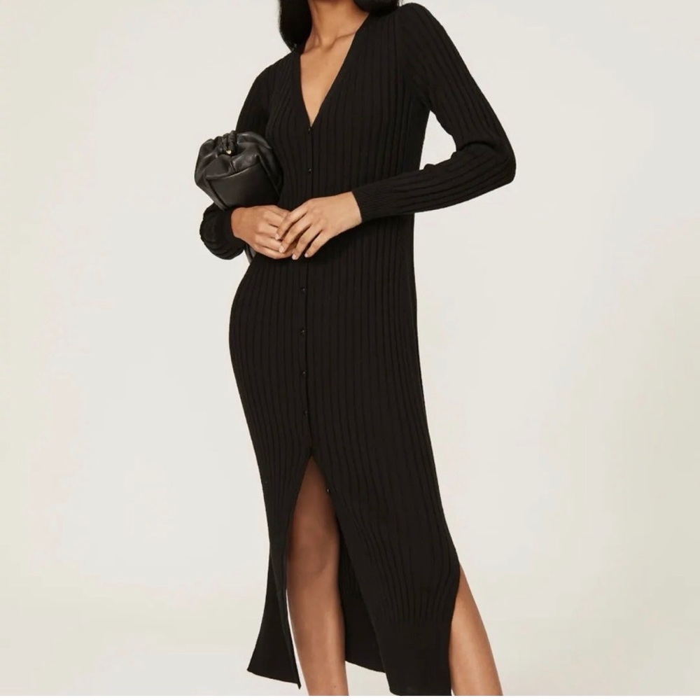 Club Monaco Black Midi Dress
